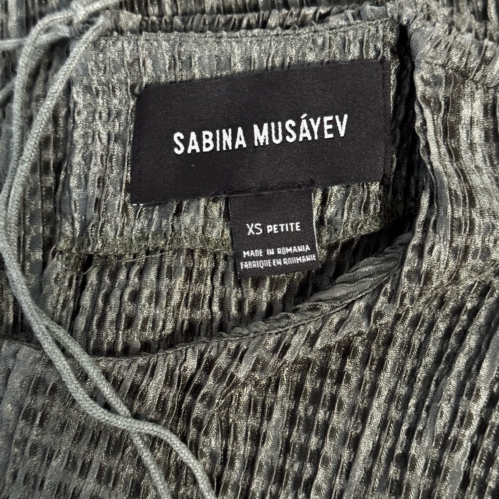 Anthropologie Sabina Musayev Renaissance Crepe Satin Midi Dress Sz XSP EUC 91 - Picture 6 of 12